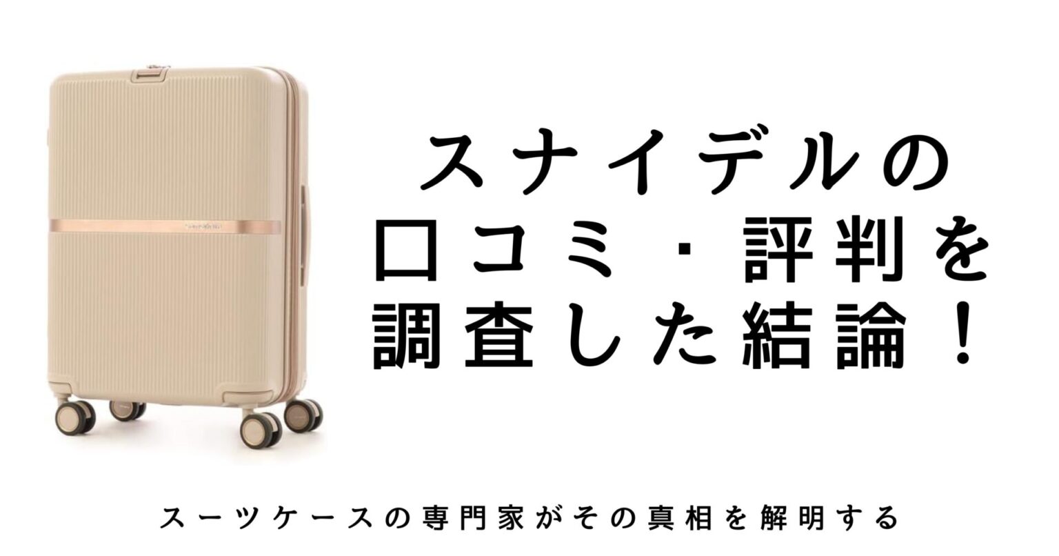 結論】サムソナイト×スナイデルの口コミ・評判｜6万円払う価値はある 